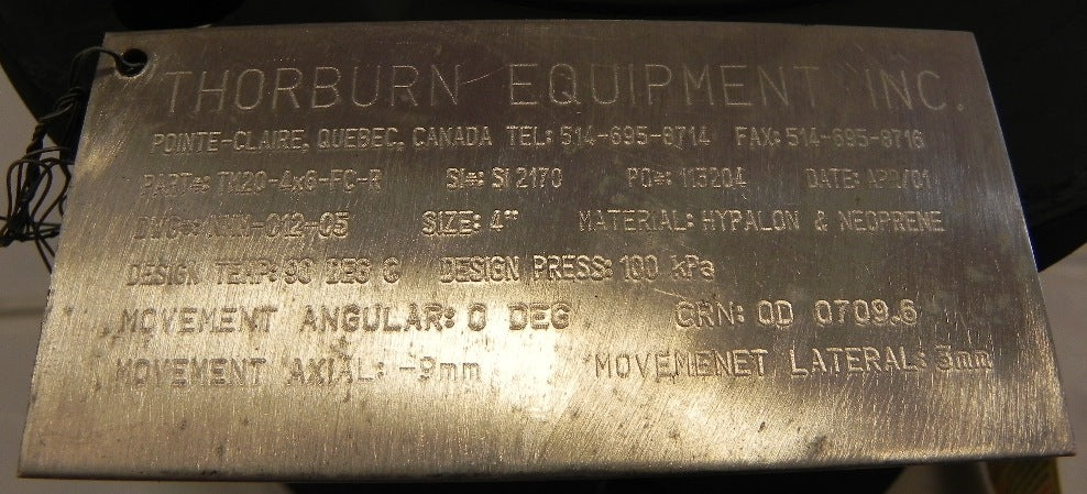 Thorburn Expansion Joint 4" TM20-4X6-FC-R - Advance Operations