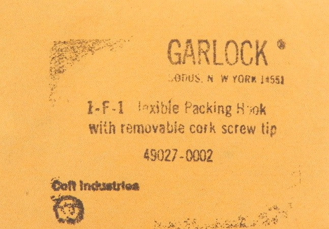 Garlock Flexible Packing Hook 49027-0002 / 100Y007 (2) - Advance Operations