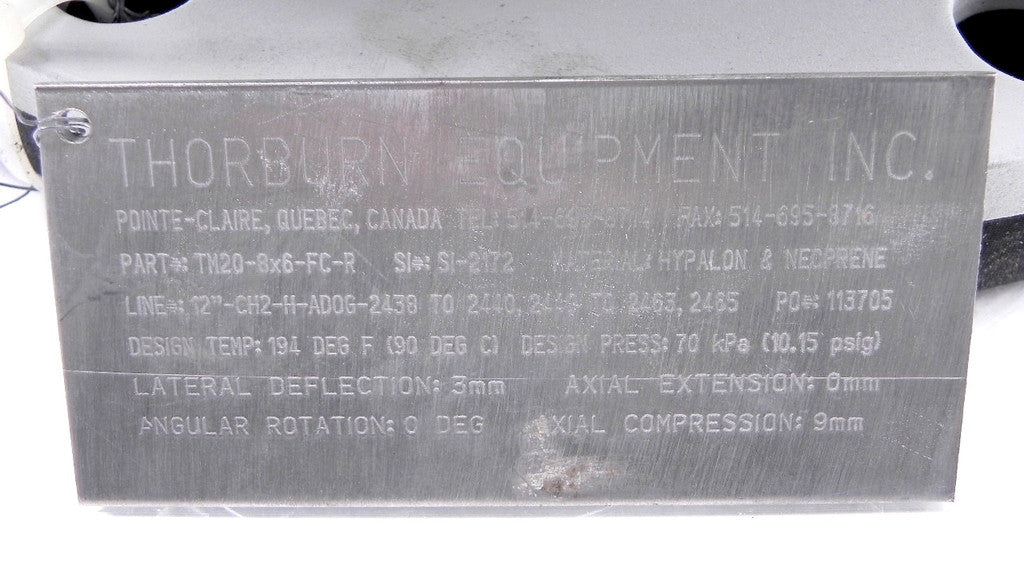 Thorburn Expansion Joint TM20-8X6-FC-R - Advance Operations