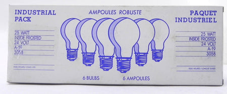 Haskellite  Bulb Frosted A19  25A191F 25W 24V (2 Pack) - Advance Operations