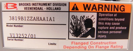 Brooks Variable Area Flowmeter 1" MT 3819 - Advance Operations