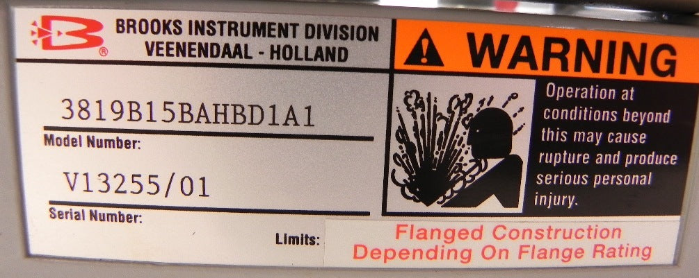 Brooks Variable Area Flowmeter 2" MT 3819 - Advance Operations