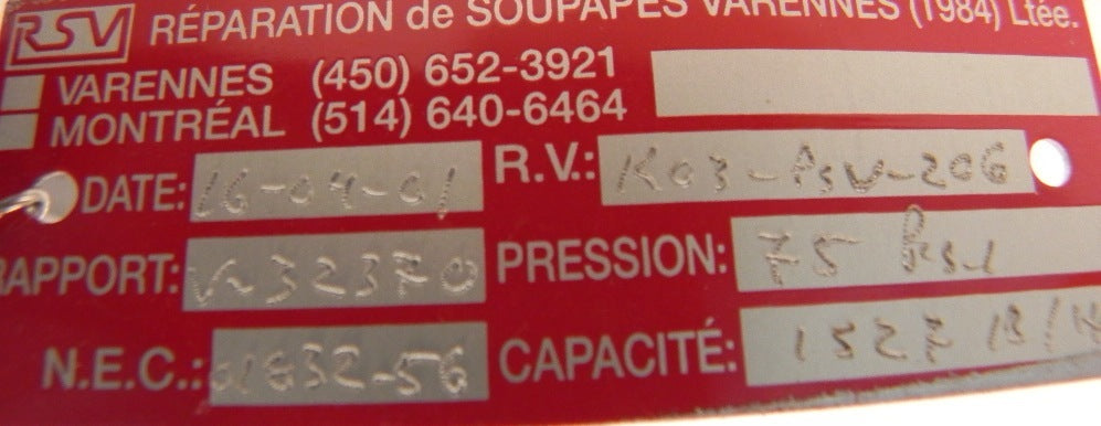 Masoneilan Pressure Relief Valve 190SFC1-34-SS - Advance Operations