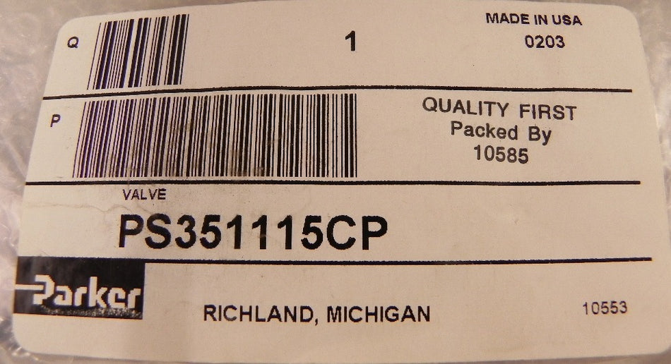 Parker Pneumatic Sub Bases PS351115CP (Lot of 11) - Advance Operations