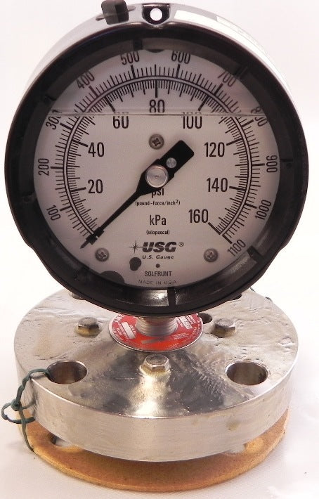 Ametek / USG Pressure Gauge w/ Diaphragm 0-160 psi - Advance Operations
