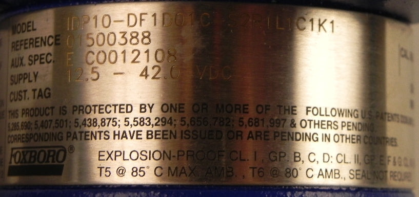 Foxboro Pressure Transmitter IDP10-DF1D01C-S2R1L1C1K1 - Advance Operations