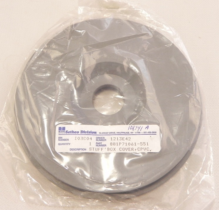 Sethco Stuff Box Cover / Rear Plate 881P71061-551 - Advance Operations