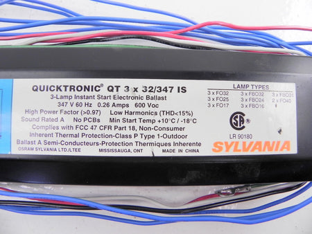 Sylvania Quicktronic Ballast QT3x32/347IS - Advance Operations