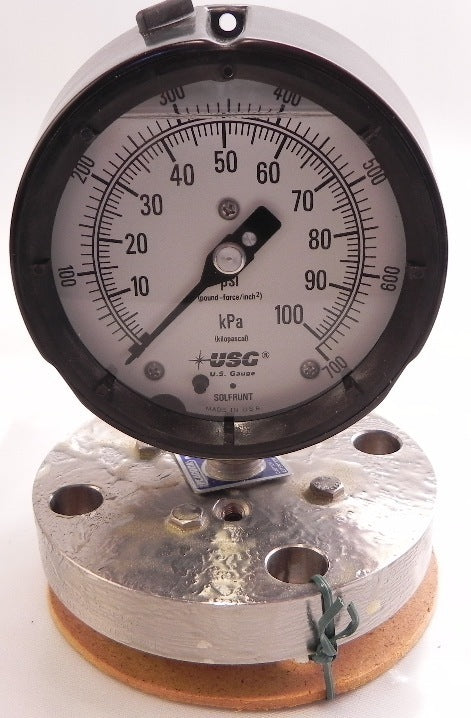 Ametek / USG Pressure Gauge w/ Diaphragm 0-100 psi - Advance Operations