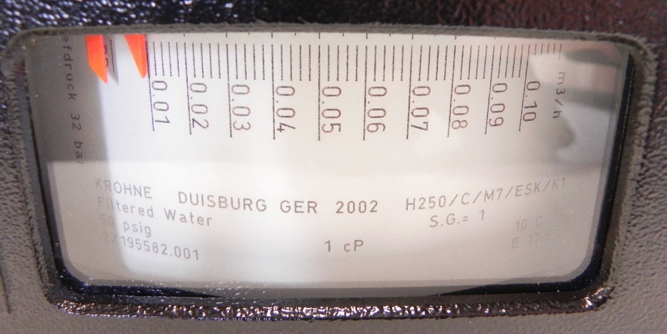 Krohne Variable Area Flowmeter H250 C M7 PTFE Lined 1/2" - Advance Operations