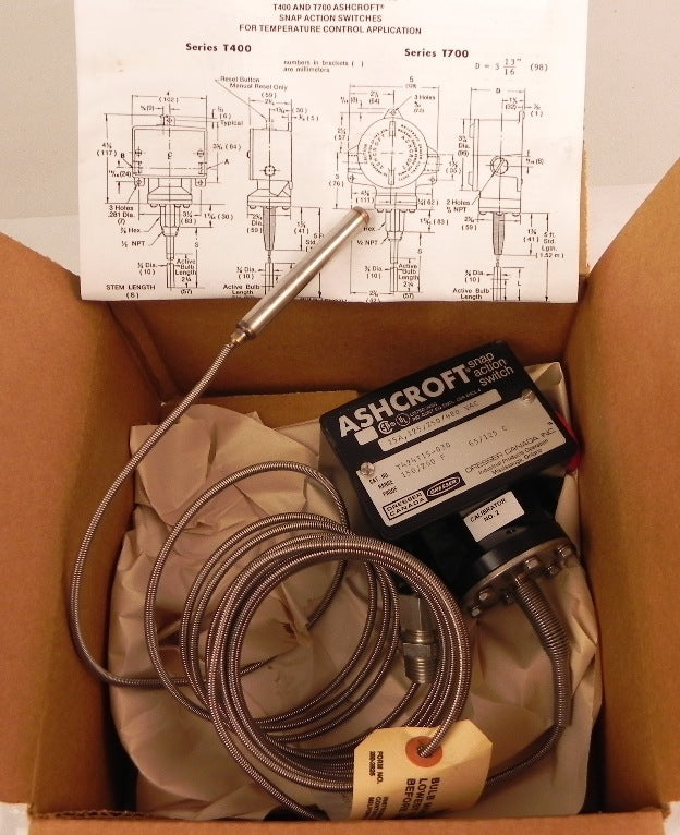 Ashcroft Snap Action Temperature Switch T424T15-030 - Advance Operations