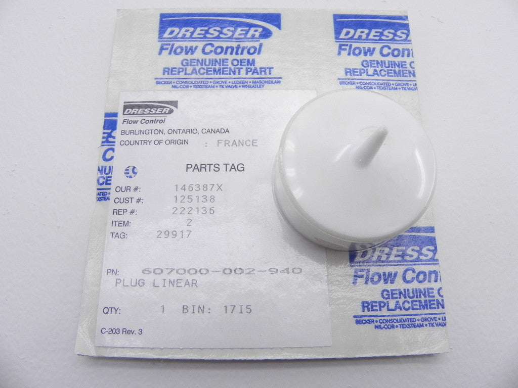 Dresser / Masoneilan Plug Linear 607000-002-940 - Advance Operations