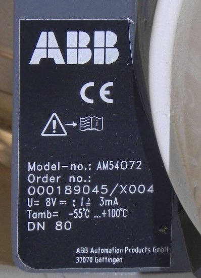 ABB AM54072 DN 80 3" Armored Variable Area Flowmeter - Advance Operations