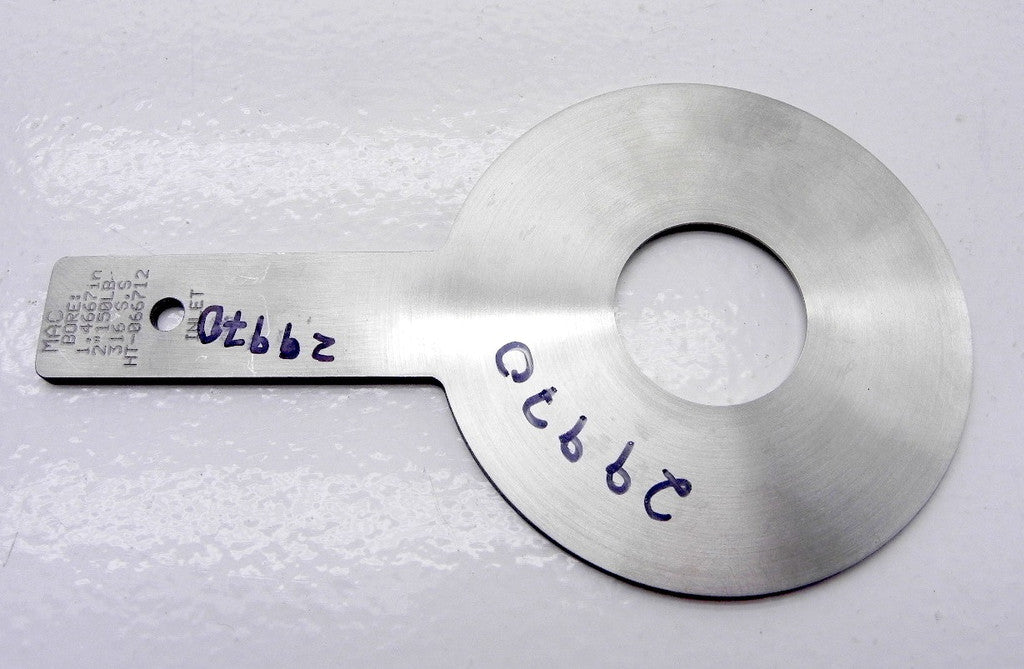 Mac-Weld Orifice Plate 2" 316SS-1.4667 - Advance Operations