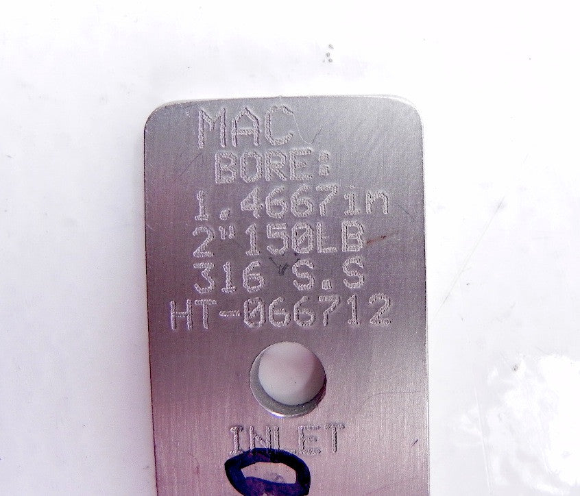 Mac-Weld Orifice Plate 2" 316SS-1.4667 - Advance Operations