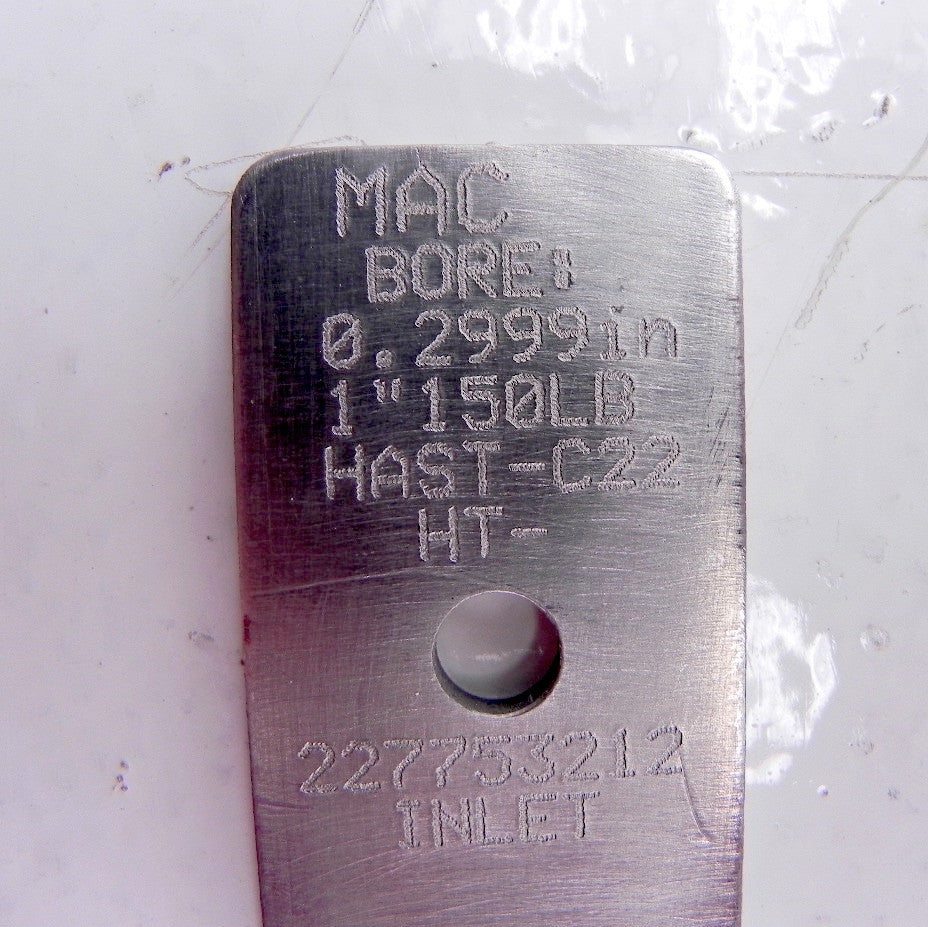 Mac-Weld Orifice Plate 1" HAST-C22-0.2999" - Advance Operations