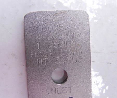 Mac-Weld Orifice Plate 1" HAST-C276-0.3244" - Advance Operations