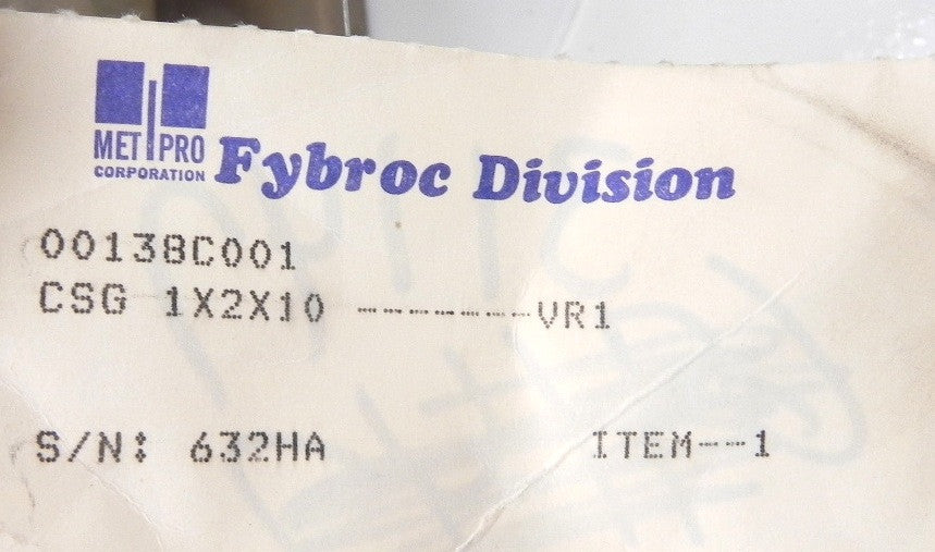 Fybroc Pump Volute 00138C001 1x 2 x 10 VR1 - Advance Operations
