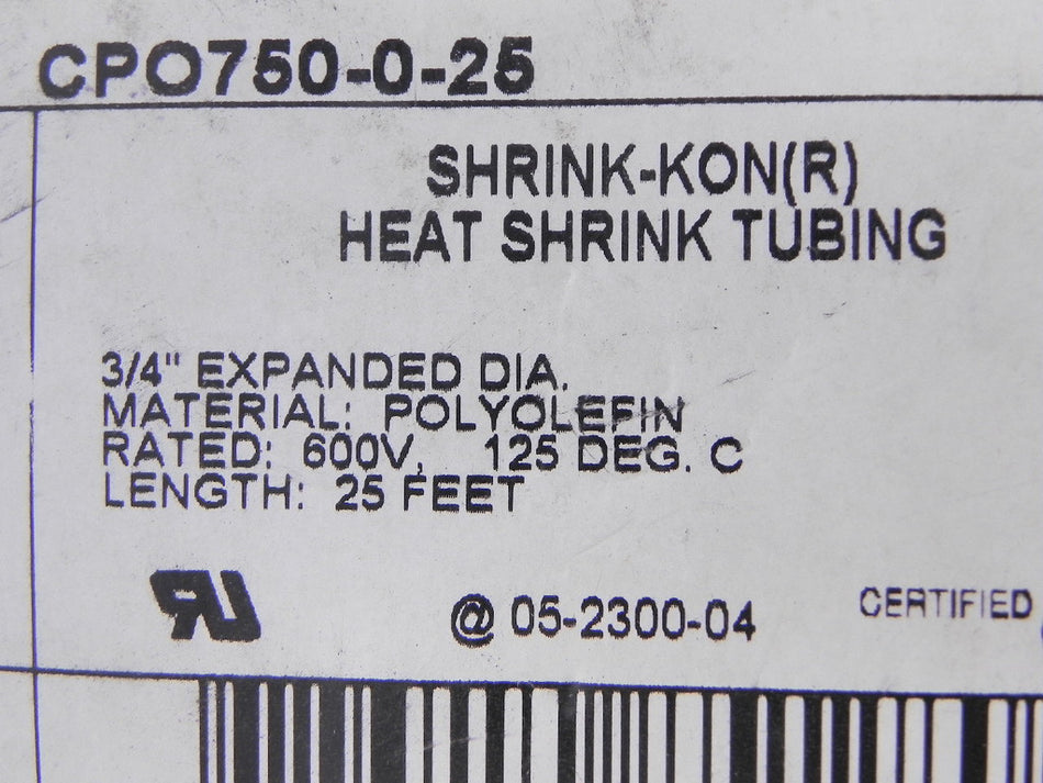 Thomas & Betts Shrink-Kon Heat Shrink CPO75-0-25 - Advance Operations