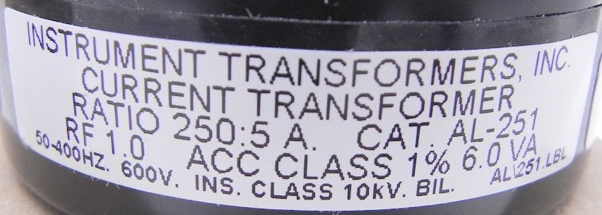 Inst. Transformers Current Transf. AL-251 (Lot of 2) - Advance Operations