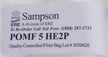 Load image into Gallery viewer, Sampson ERE Platinum Water Traitment Polypropylene Filter Bag POMF 5 HE2P 5 Micron (25/Box) 7&quot; X 32&quot; - Advance Operations
