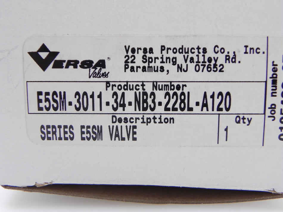 Versa Solenoid Valve E5SM-3011-34-NB3-228L-A120 - Advance Operations