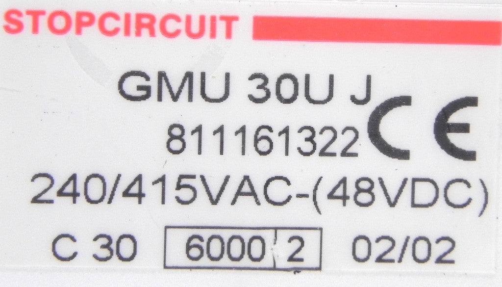 Entrelec 1 Pole 30A Circuit Breaker GMU 30U - Advance Operations