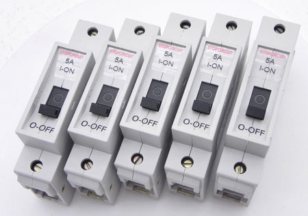 Entrelec 1 Pole 5A Circuit Breaker GMU 5U (Lot of 5) - Advance Operations