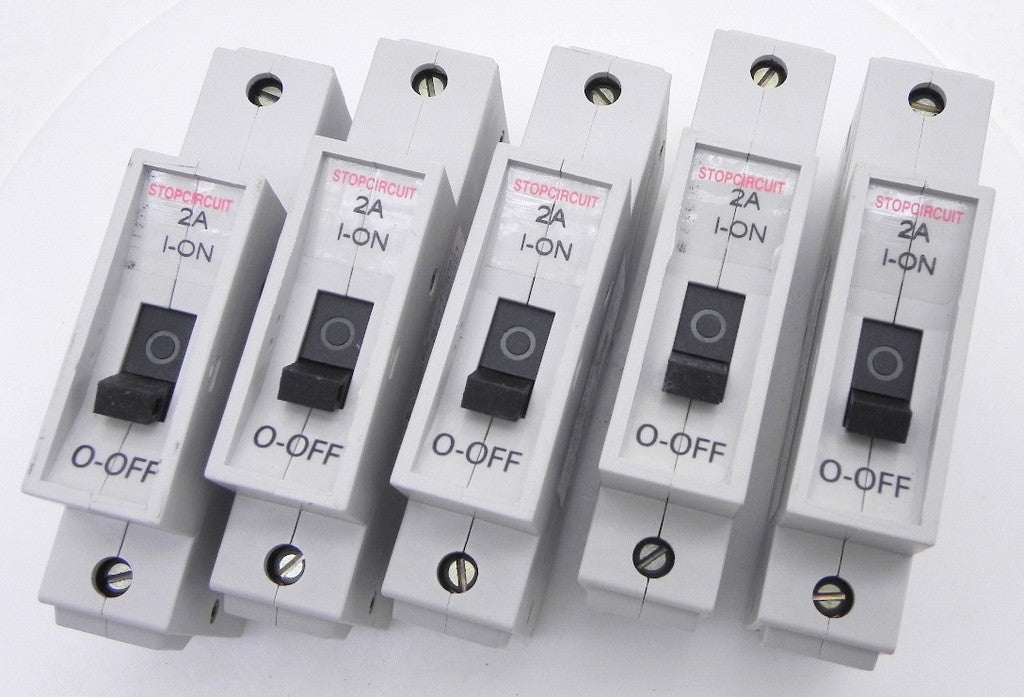 Entrelec 1 Pole 2A Circuit Breaker GMU 2U (Lot of 5) - Advance Operations