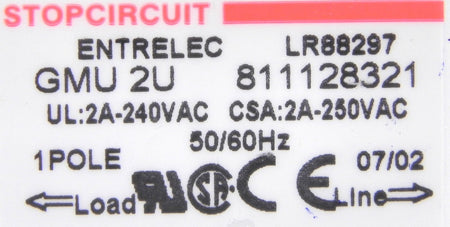 Entrelec 1 Pole 2A Circuit Breaker GMU 2U (Lot of 5) - Advance Operations
