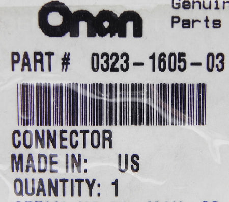Onan Connector 323-1605-03 - Advance Operations
