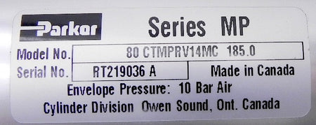 Parker Pneumatic Cylinder CTMPRV14MC  80 x 185 - Advance Operations