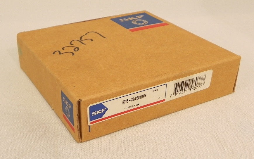 SKF Single Row Deep Groove Ball Bearing 6315-2Z/C3S1GHY - Advance Operations