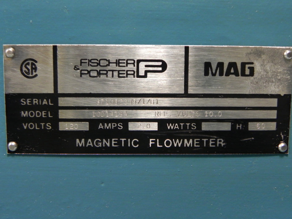 Bailey Fisher & Porter ABB 4" 150 Flanged Magnetic Flowmeter 8710B2035/1/B1 Teflon Lining - Advance Operations