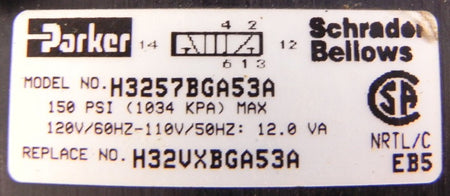 Parker Pneumatic Solenoid Valve H3257BGA53A - Advance Operations
