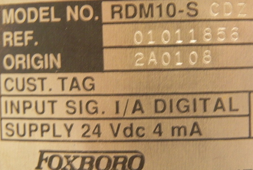 Foxboro Temperature Transmitter RDM10-S-CDZ - Advance Operations