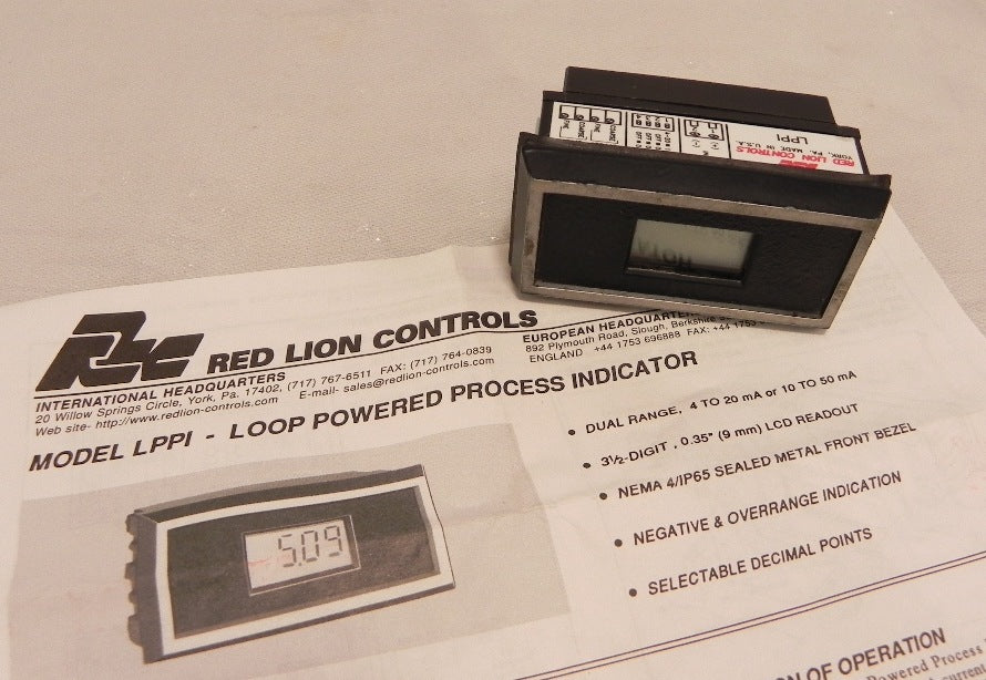 Red Lion Controls Loop Powered Process Indicator LPPI - Advance Operations