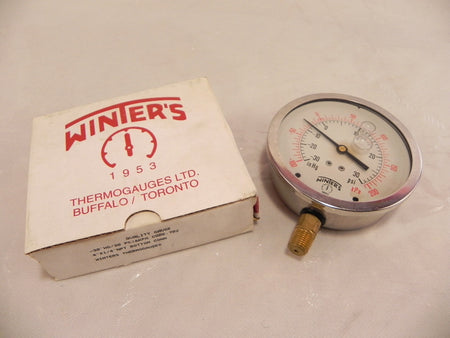 Winter's Thermogauge 4" X 1/4" NPT -30"HG/30 psi - Advance Operations