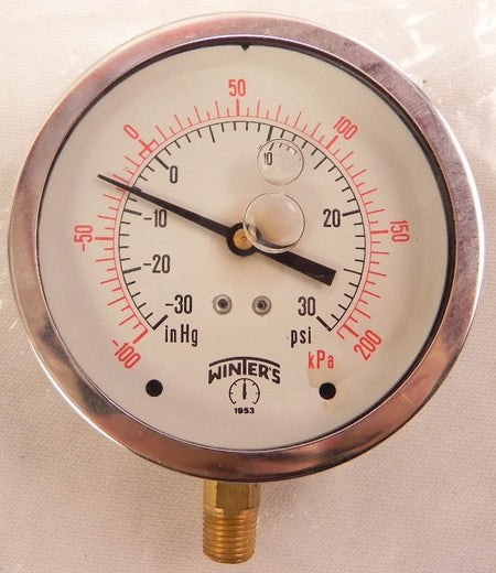 Winter's Thermogauge 4" X 1/4" NPT -30"HG/30 psi - Advance Operations