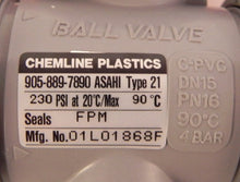 Load image into Gallery viewer, Chemline Asahi Type 21 Ball Valve 21005VC 1/2&quot; - Advance Operations
