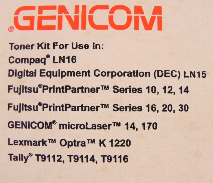 Genicom Toner Kit ML170X-AA - Advance Operations