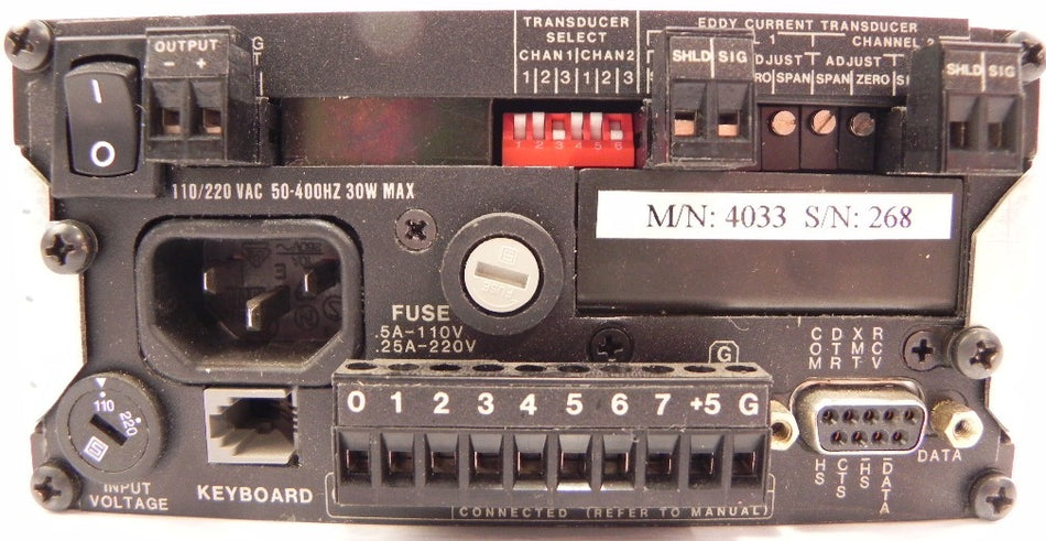 Daytronic Controller 4033 series - Advance Operations
