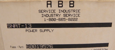 ABB Power Supply SNAT-13  / 60019576 - Advance Operations