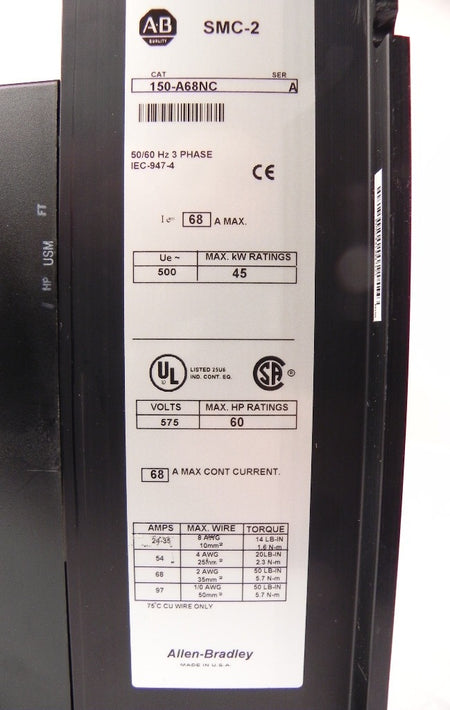 Allen-Bradley Smart Motor Controller SMC-2 150-A68NC - Advance Operations