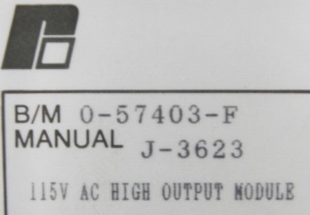 Reliance Electric High Output Module 0-57403-F - Advance Operations
