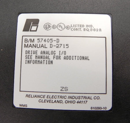 Reliance Electric Drive Analog Module 57405-D - Advance Operations