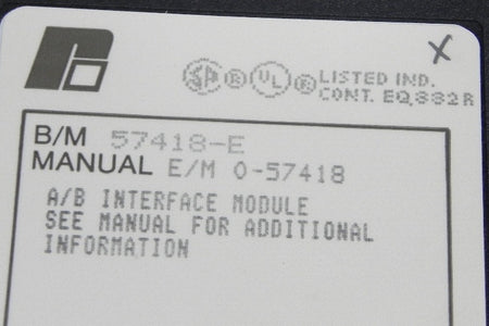 Reliance Electric A/B Interface Module 57418-E - Advance Operations