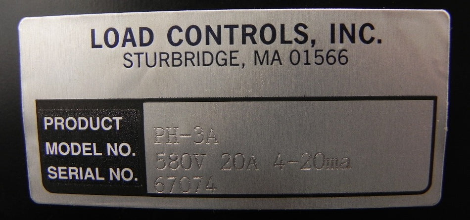 Load Controls Power Cell Power Transducer PH-3A - Advance Operations