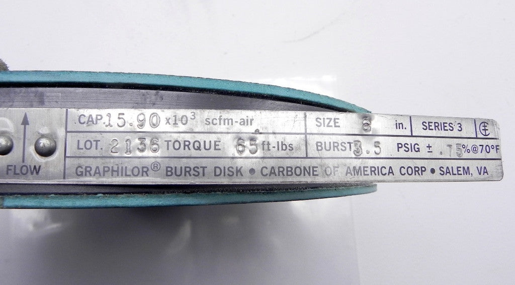 Carbone of America Rupture Disc 15.9 scfm 8" - Advance Operations