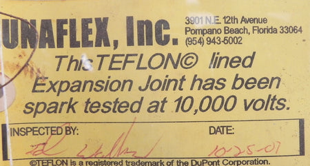 Unaflex PTFE Lined Expansion Joint Series 9500 6" dia - Advance Operations